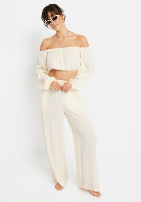 Women's Cropped Off The Shoulder Top