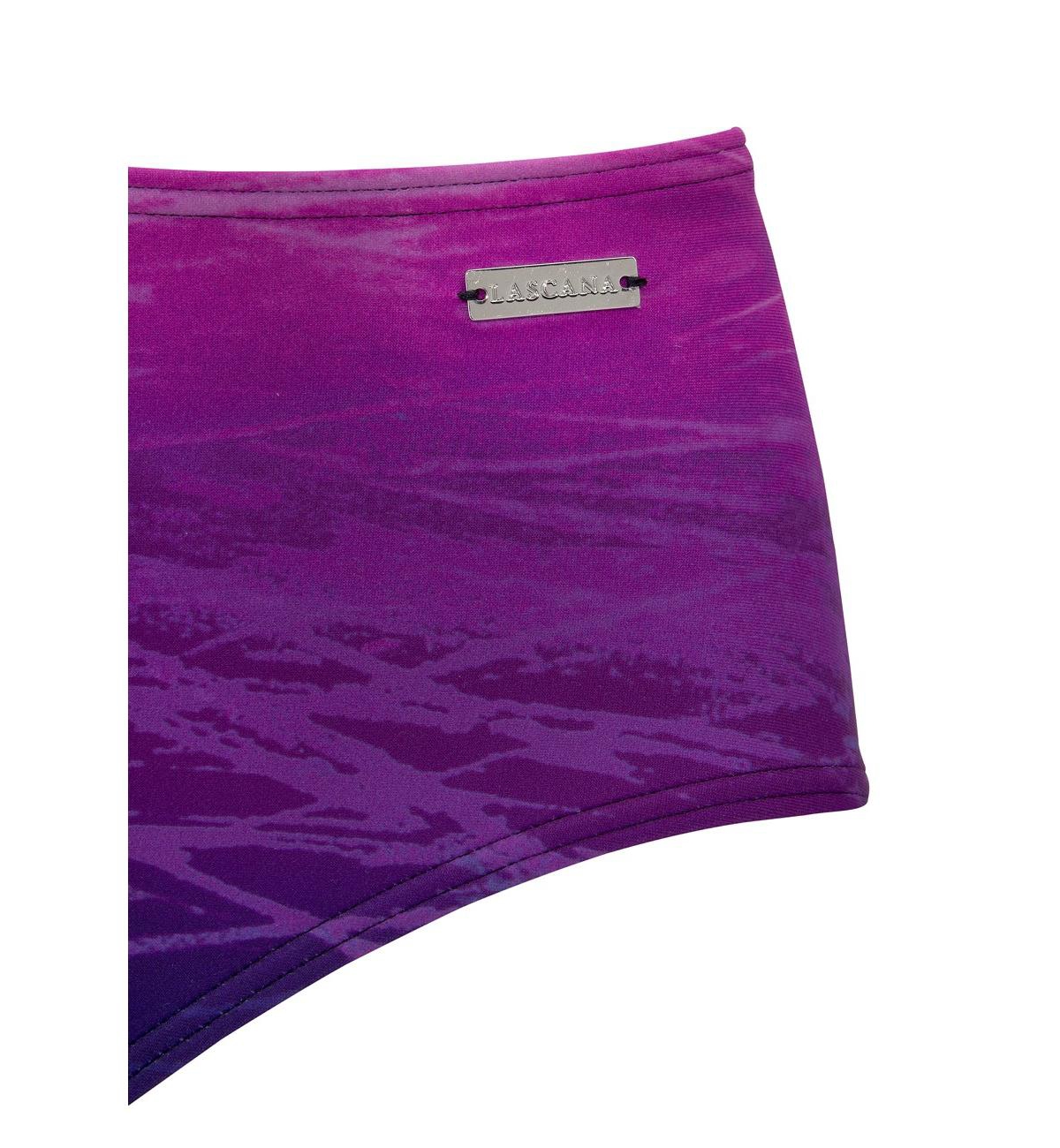 Lascana Women's Printed Mid Rise Bikini Swimsuit Bottom