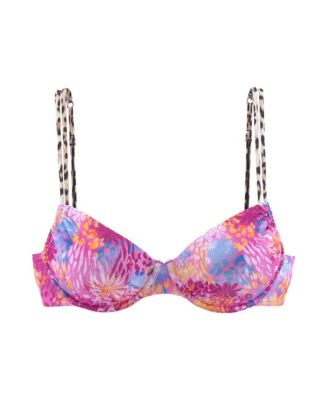 Women's Leopard Cheetah Floral Underwire Bikini Swimsuit Top Bra Sizing