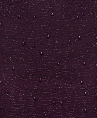 Juniors' Embellished Cowlneck Sleeveless Gown