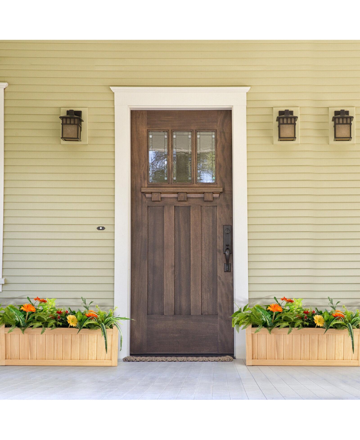 Sugift Folding Wooden Raised Garden Bed with Removable Bottom for Herbs Fruits Flowers