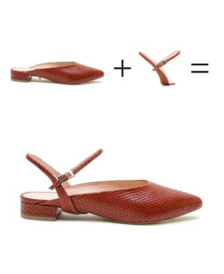 Women's Brown Snake Amal Customizable Point Slide