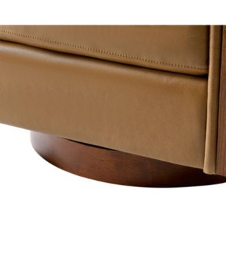 1 piece  Genuine Leather 360-degree Swivel Barrel Chair