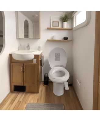 RV Camper Toilet Gravity Flush Elongated 20" High w/ Bidet Spray Trailer Caravan