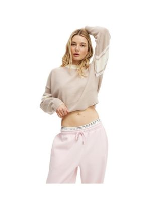 Women's Active Stripe Knit Pullover Sweater