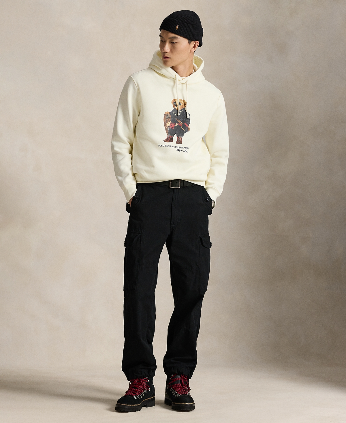 Polo Ralph Lauren Men's Bear Long-Sleeve Fleece Hoodie