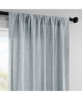 FarmTown Faux Linen Sheer Curtain Pair (2 Panels)