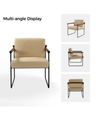 Modern Arm Chair with Sturdy Metal Tube Side