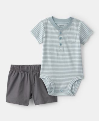 Carter's - Baby Boys' Striped Bodysuit and Shorts, 2-Piece Set