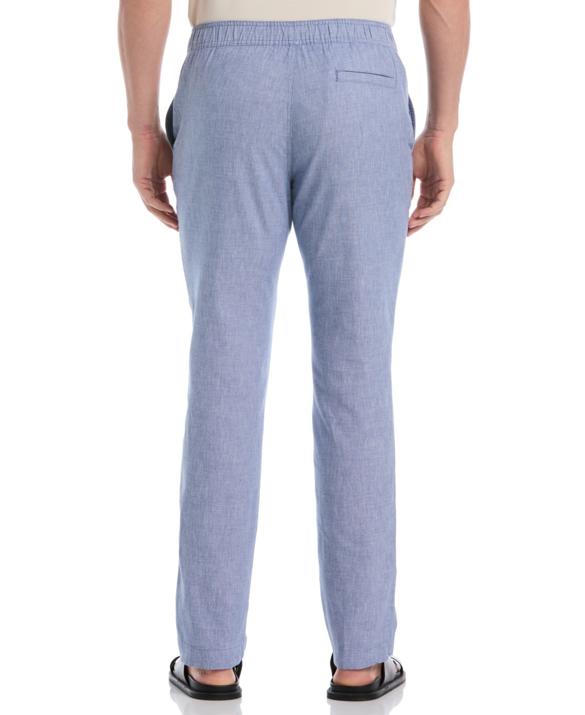 Cubavera Men's Linen-blend Drawstring Pants In Blue