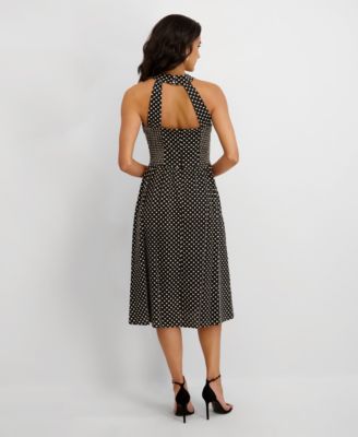 Women's Embroidered Halter Neck Dress