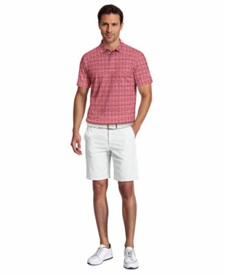 Men's Layered Boat Print Short-Sleeve Golf Polo Shirt