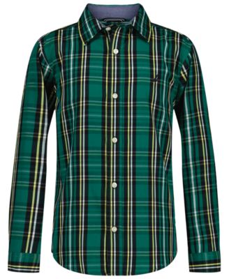 Nautica - Boys' 8-20 Plaid Long-Sleeve Shirt