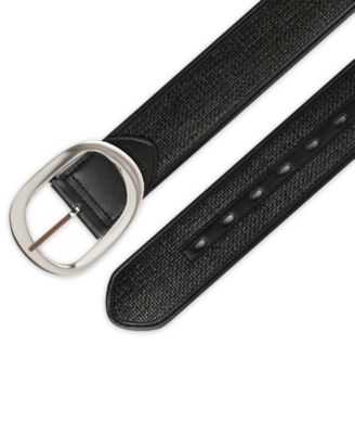 Women's Two-in-One Reversible Oversized Statement Buckle Belt