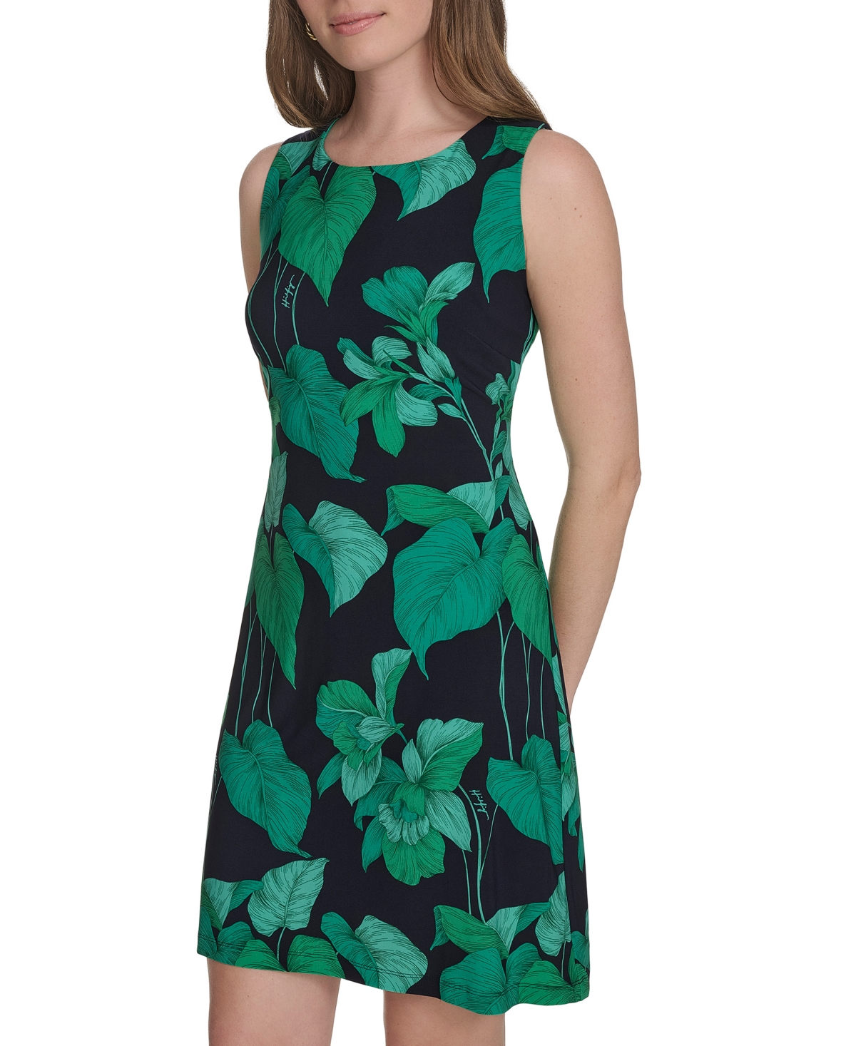 Tommy Hilfiger Women's Sleeveless Printed Shift Dress