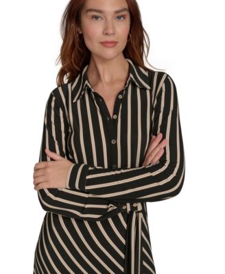 Women's Collared Midi Shirt Dress