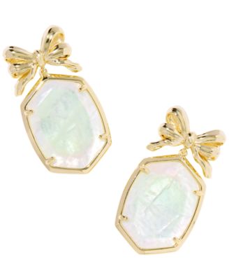 Kendra Scott - Crystal & Imitation Pearl Daphne Bow Drop Earrings