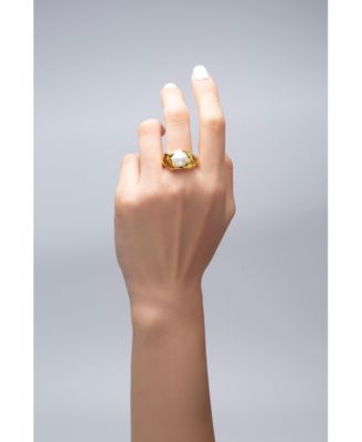 Nora Freshwater Pearl Molten Statement Ring