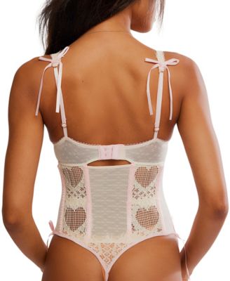Women's Sweet Love Lace Detail Bodysuit