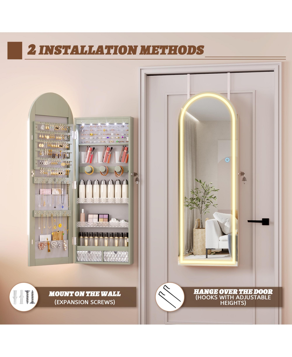 Vlsrka Rgb Led Full Length Mirror