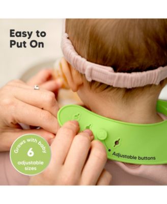 2-Pack Silicone Bibs For Babies, Food Grade Silicone Baby Bibs for Eating, Feeding, Toddler Bibs, Boys, Girls