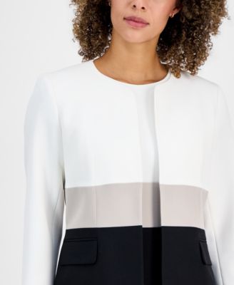 Women's Colorblock Open-Front Blazer