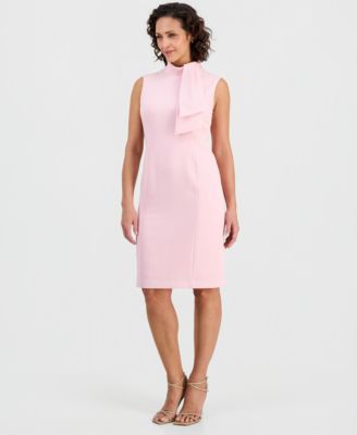 Women's Tie-Neck Sleeveless Sheath Dress