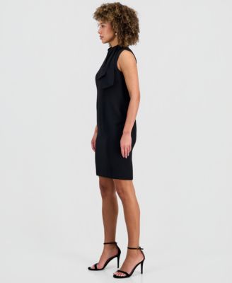 Women's Tie-Neck Sleeveless Sheath Dress