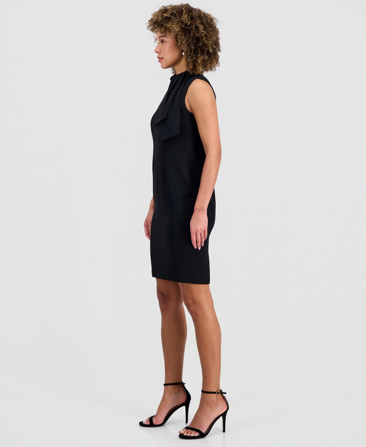 Kasper Women's Tie-Neck Sleeveless Sheath Dress