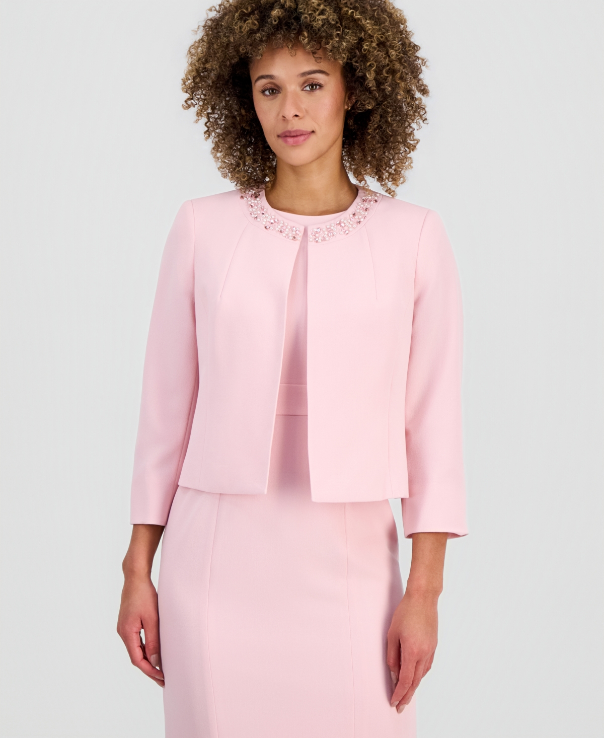 Kasper Women's Embellished Open-Front Blazer