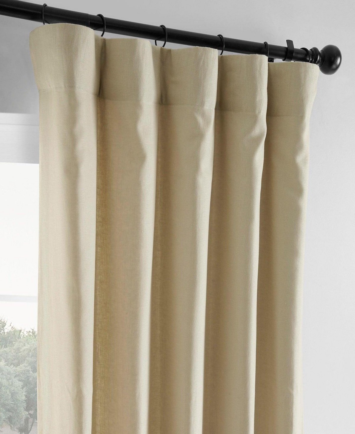 Half Price Drapes French Linen Room Darkening Curtain