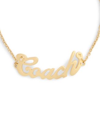 Faux Stone Signature Coach Name Plate Bracelet