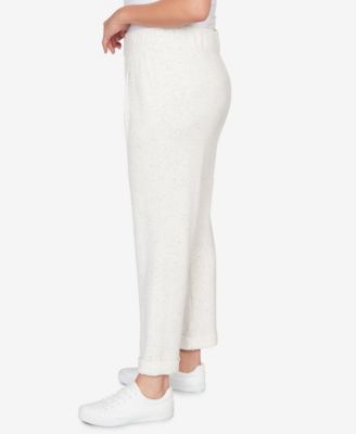 Plus Size Ultra Soft Knit Cuffed Ankle Pants