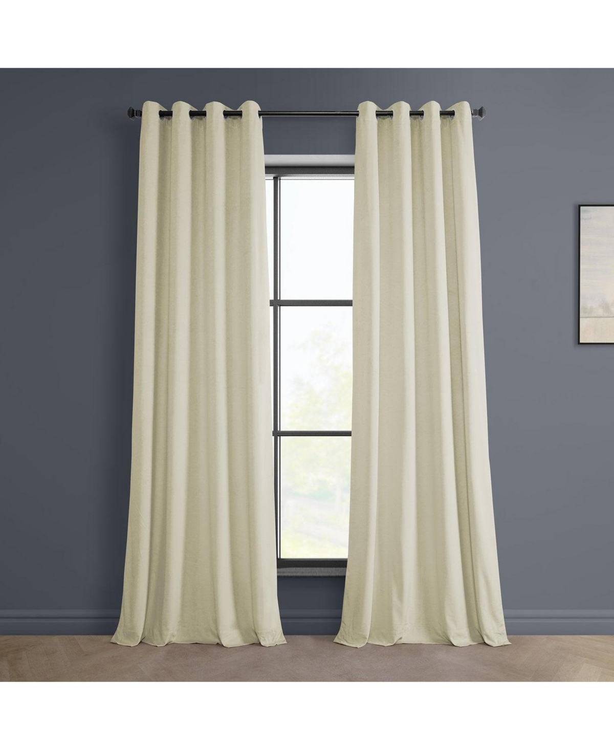 Half Price Drapes Grommet Heritage Plush Velvet Room Darkening Curtain