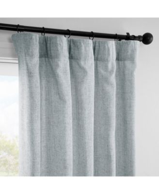 FarmTown Faux Linen Sheer Curtain Pair (2 Panels)
