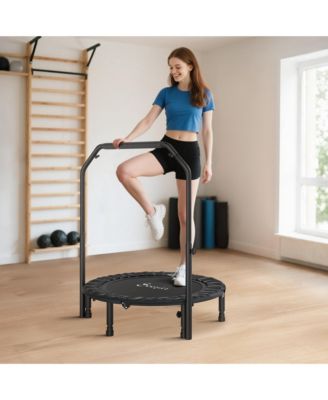 40" Foldable Mini Trampoline, Rebounder Trampoline for Adults,