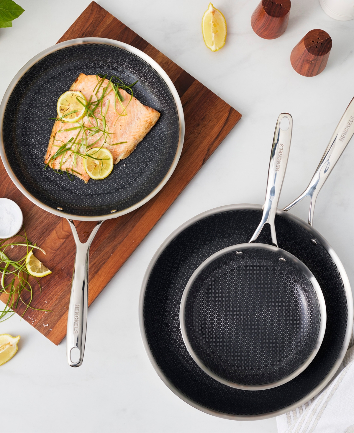 J.a. Henckels Paradigm Ceramic Stainless Steel 10" Dual Performance Fry Pan In Silver