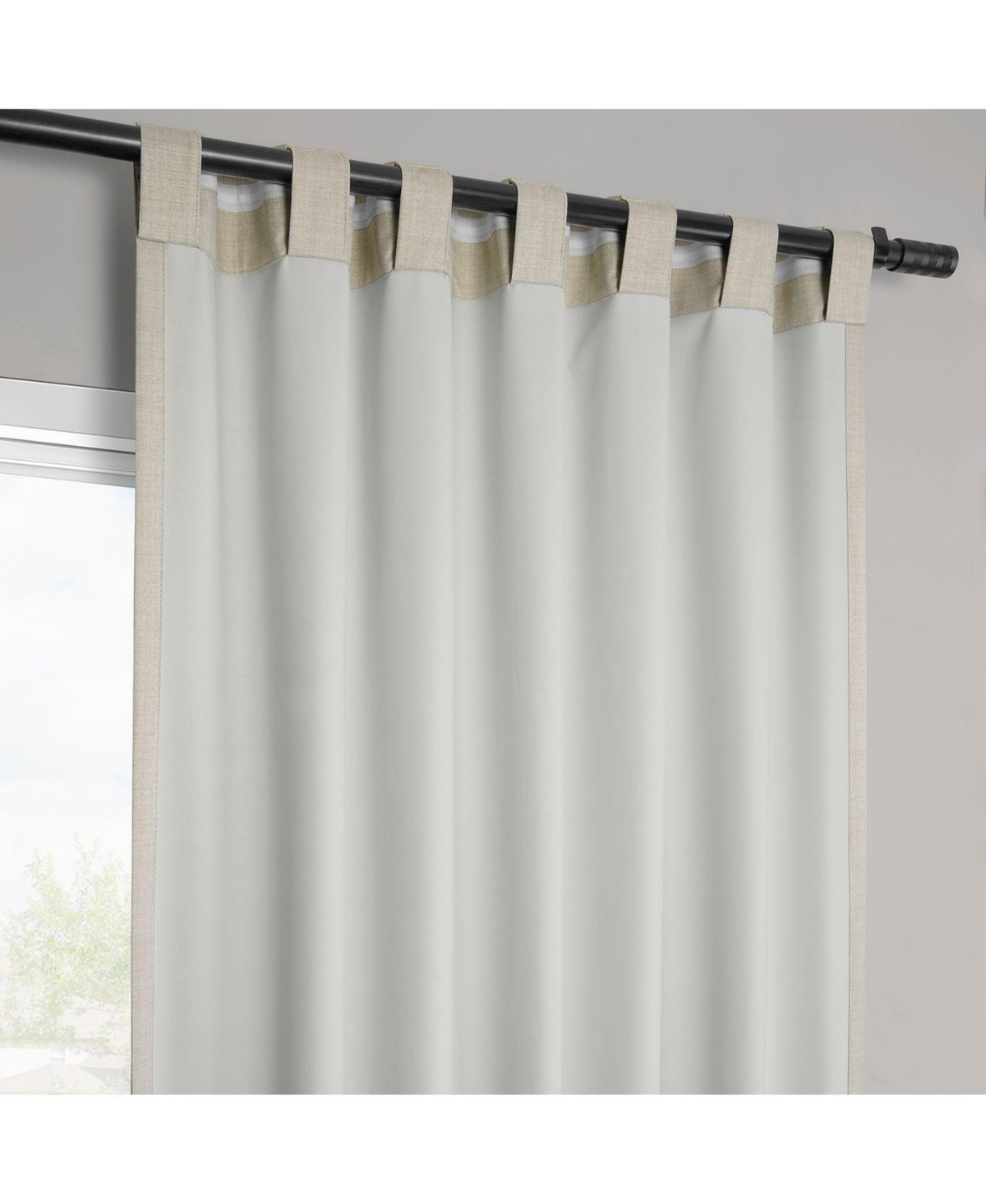Half Price Drapes Vienna Basic Linen Blackout Curtain Pair (2 Panels