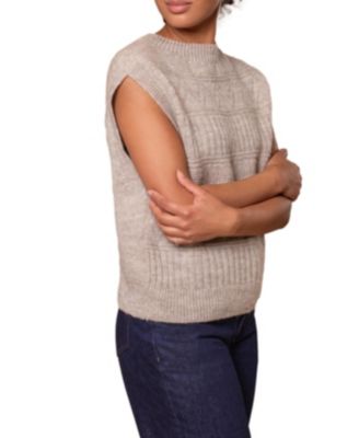 Women's British Wool Crew Neck Knitted Vest Sweaters