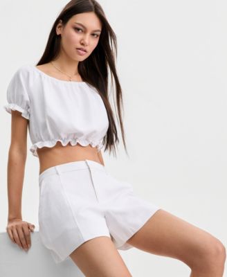 Women's Issa Linen Cropped Top & Arya Linen Shorts