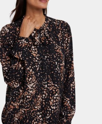 Women's Tie Neck Long Sleeve Top