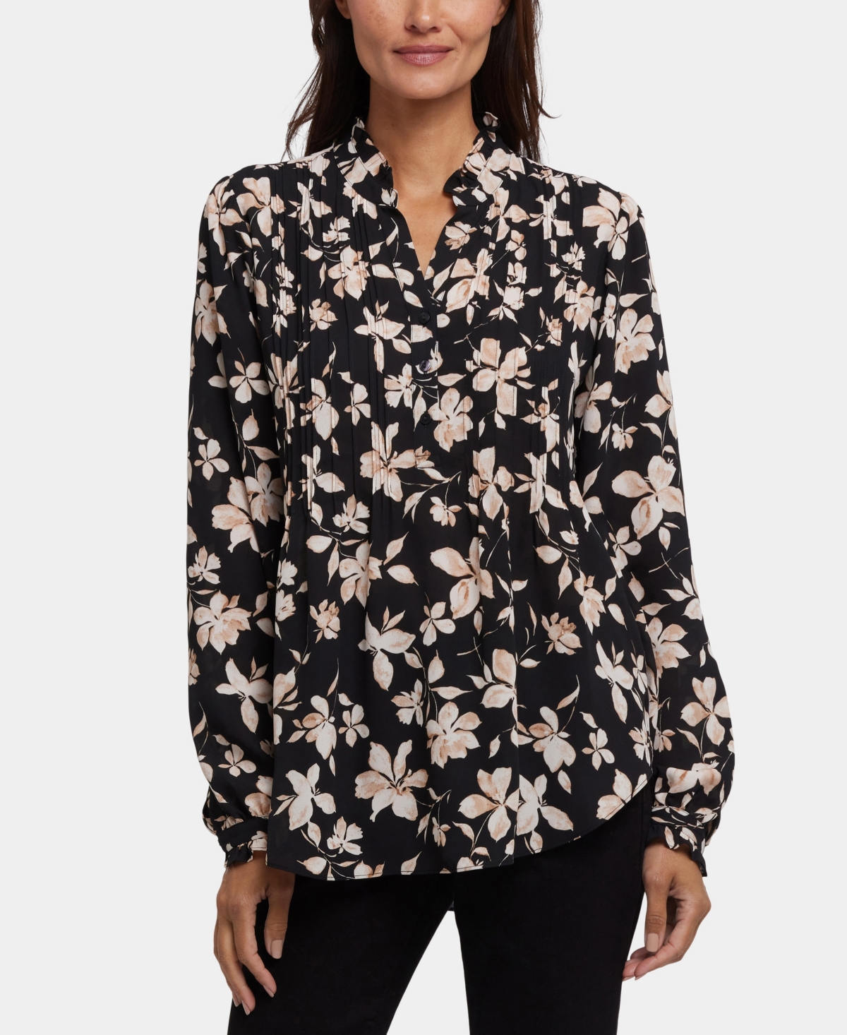 Nydj Women's Pleated Front Tunic Top