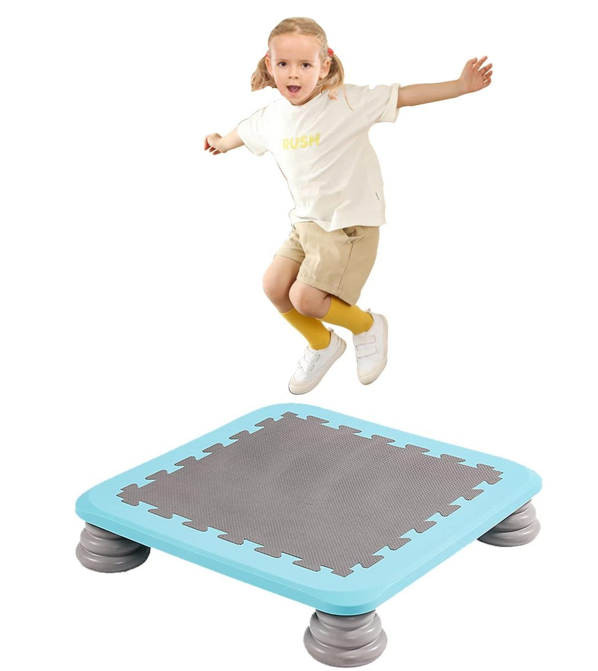 Bintiva Mini Square Trampoline for Kids