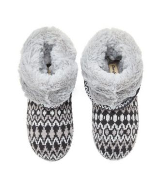 Women's Beth Faux Fur Fold Down Fuzzy Bootie House Slipper Boot