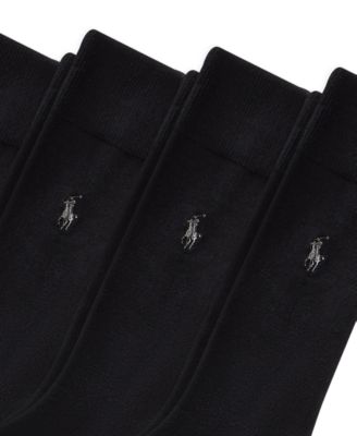 Men's Flat Knit Slack Dress Socks, 4-Pack