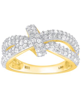 Forever Grown Diamonds Lab Grown Diamond Ring (1 ct. t.w.) in Sterling Silver (also in 14k Gold Plated Sterling Silver) - Gold-Plated Sterling Silver