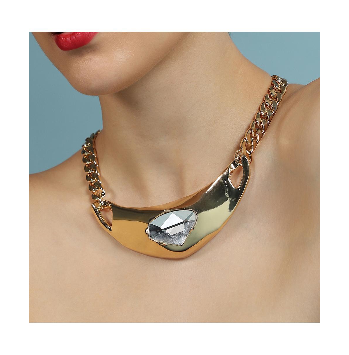 Sohi Women's The Petra-Chain Collar Necklace - California Gold