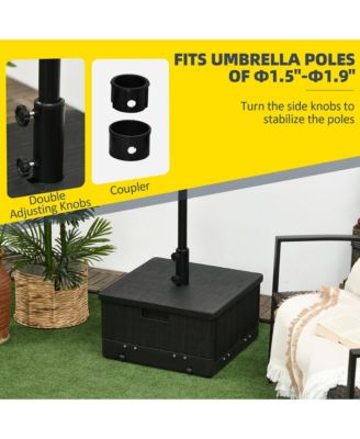 Outdoor Umbrella Base with Wheels, End Table, Planter Box,