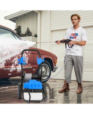 2300 PSI 1.8 GPM Electric Pressure Washer with Wheels and 5 Quick Connect Nozzles-Blue