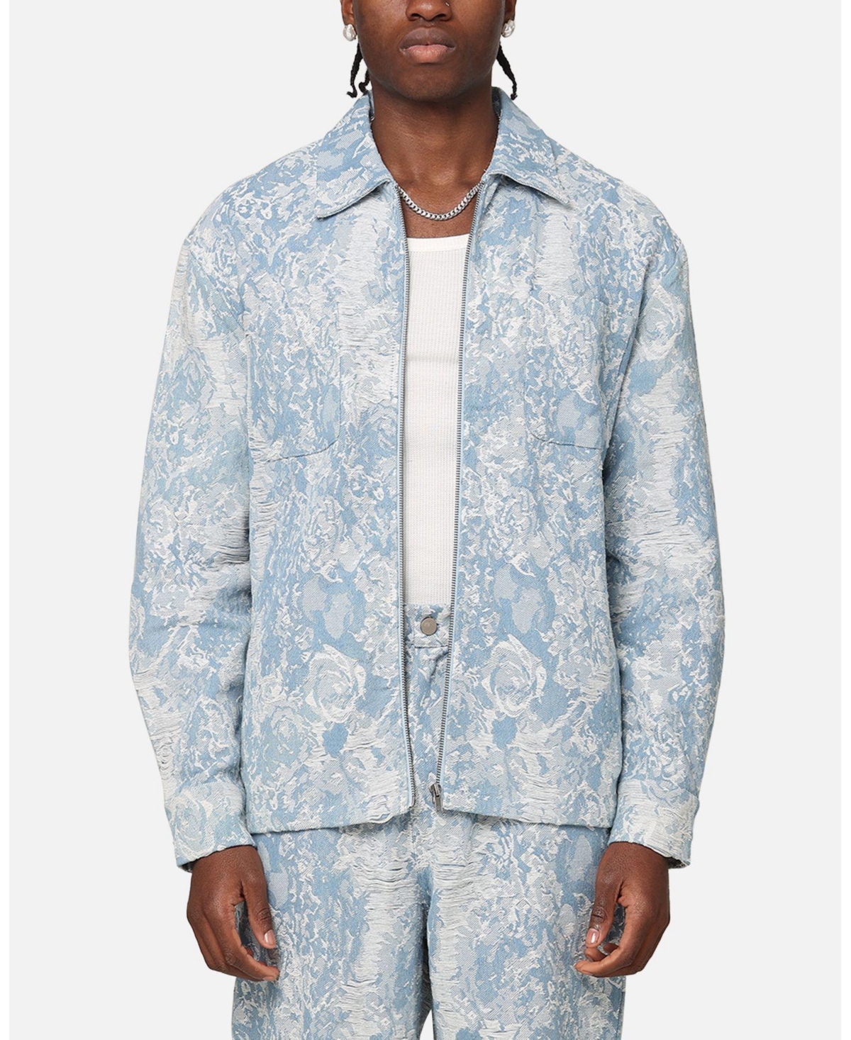 Xxiii Men's Denim Jacquard Jacket